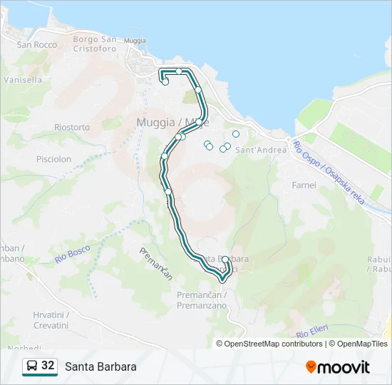 32 Bus Line Map