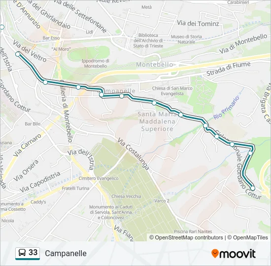 33 Bus Line Map