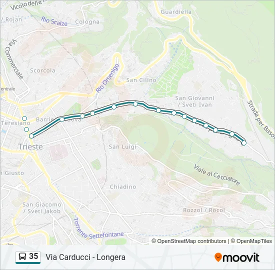 35 Bus Line Map