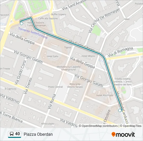 40 Bus Line Map