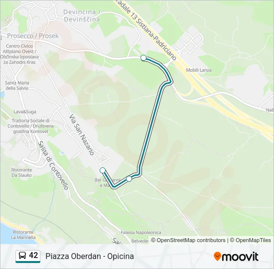 42 Bus Line Map