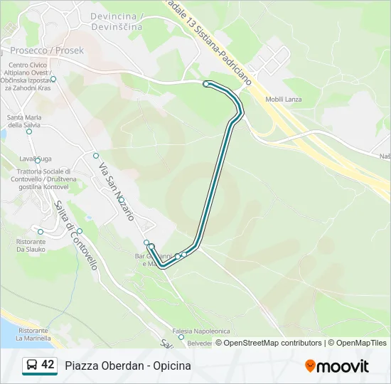 42 Bus Line Map