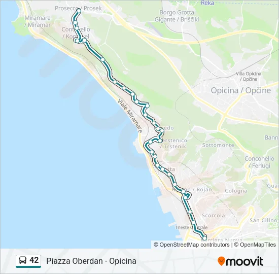 42 Bus Line Map