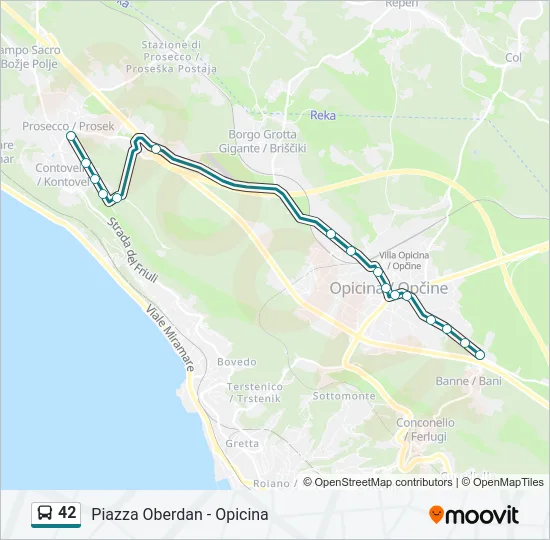 42 Bus Line Map