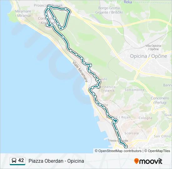 42 Bus Line Map