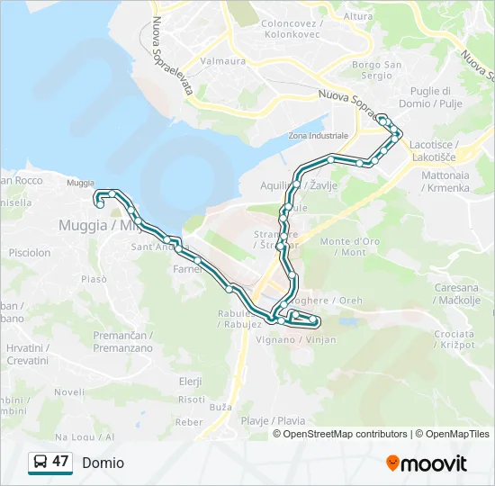 47 Bus Line Map