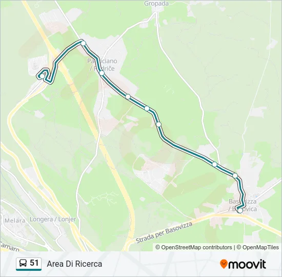 51 Bus Line Map