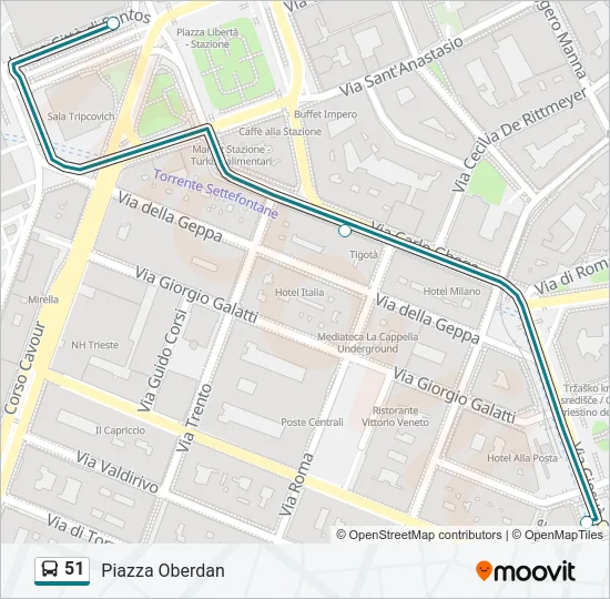 51 Bus Line Map
