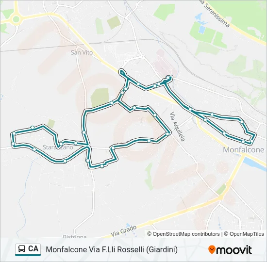 CA Bus Line Map