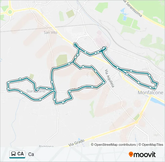 CA Bus Line Map