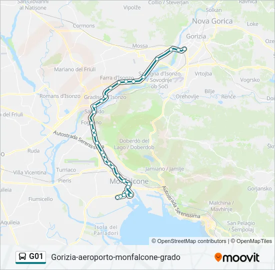 G01 Bus Line Map