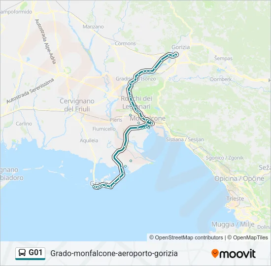 G01 Bus Line Map
