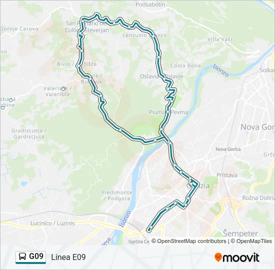 G09 Bus Line Map
