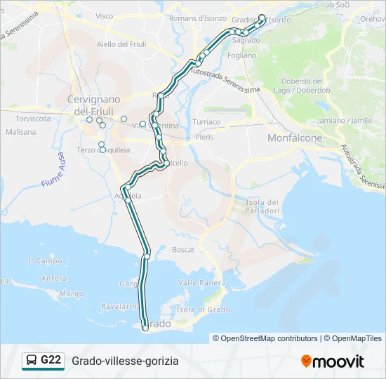 G22 Bus Line Map