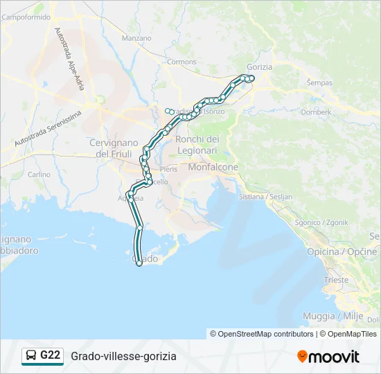 G22 Bus Line Map
