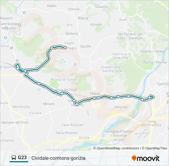 G23 Bus Line Map
