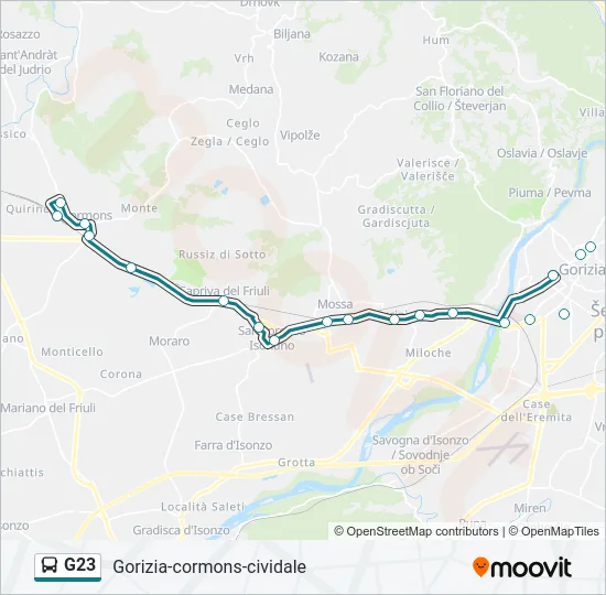 G23 Bus Line Map