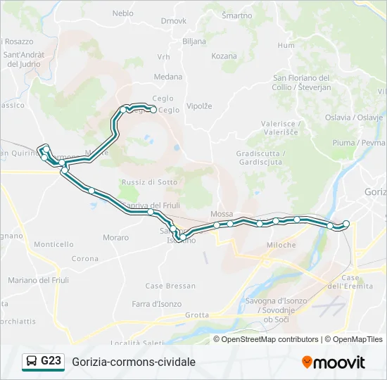 G23 Bus Line Map