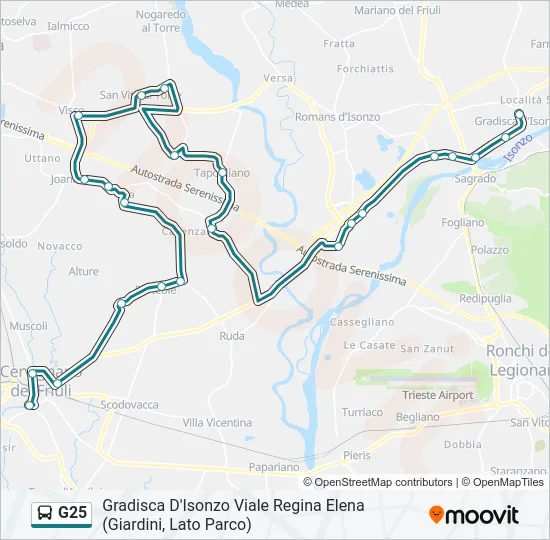G25 Bus Line Map