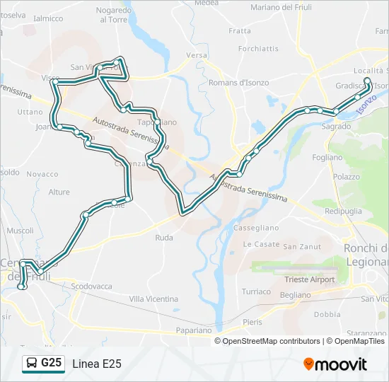 G25 Bus Line Map