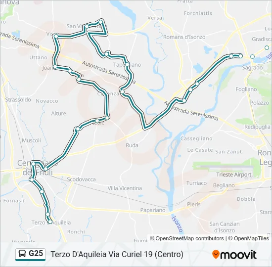 G25 Bus Line Map