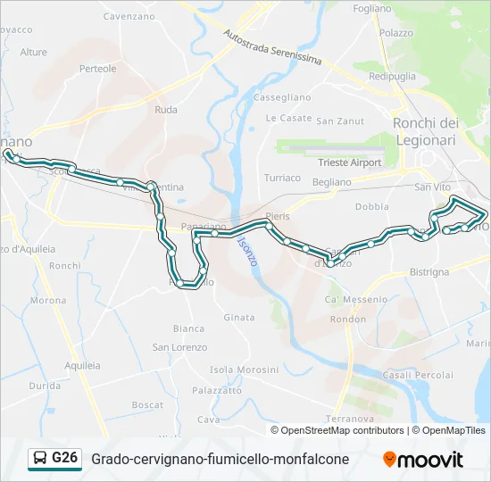 G26 Bus Line Map