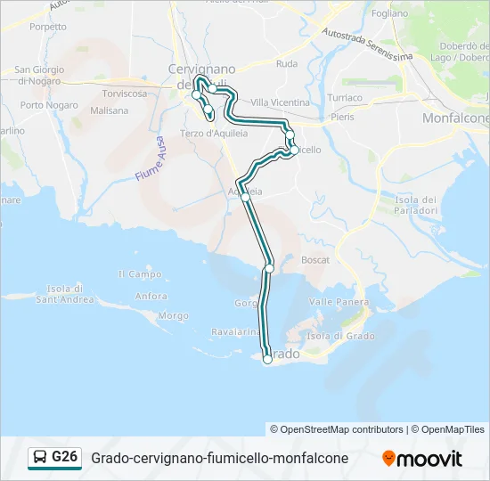 G26 Bus Line Map