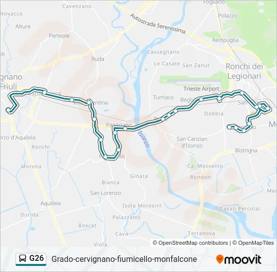 G26 Bus Line Map