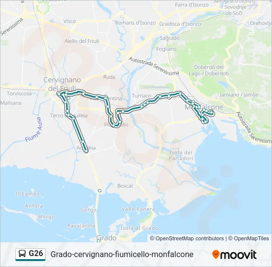 G26 Bus Line Map
