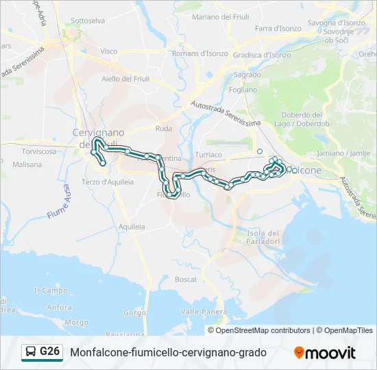 G26 Bus Line Map