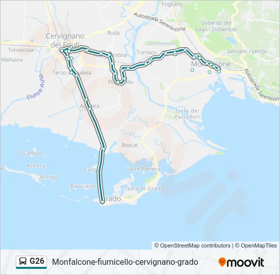 G26 Bus Line Map