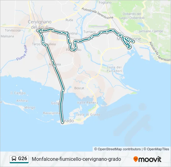 G26 Bus Line Map
