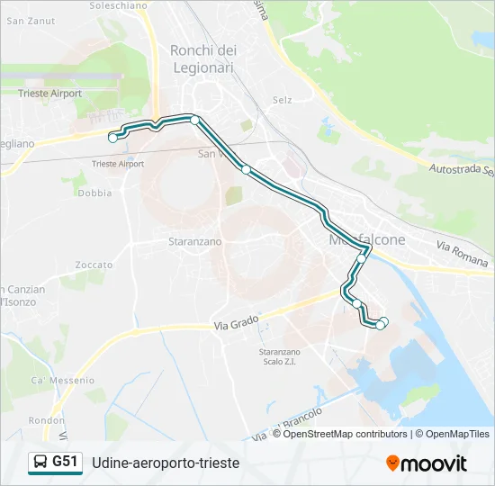 G51 Bus Line Map