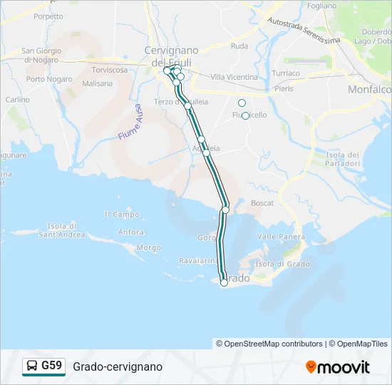 G59 Bus Line Map