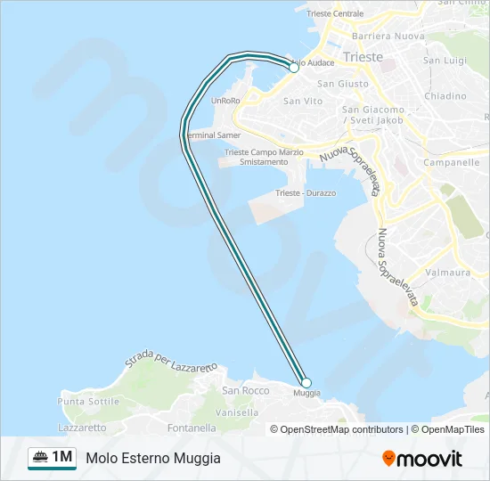 1M Ferry Line Map