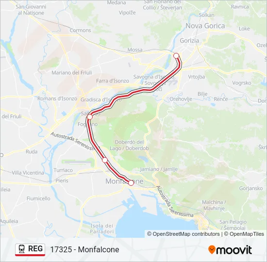 Percorso linea  REG