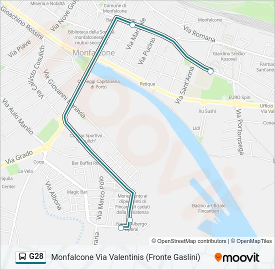 G28 Bus Line Map