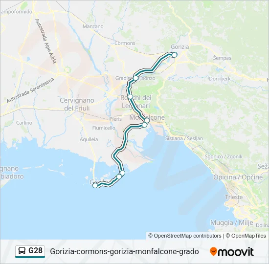 G28 Bus Line Map