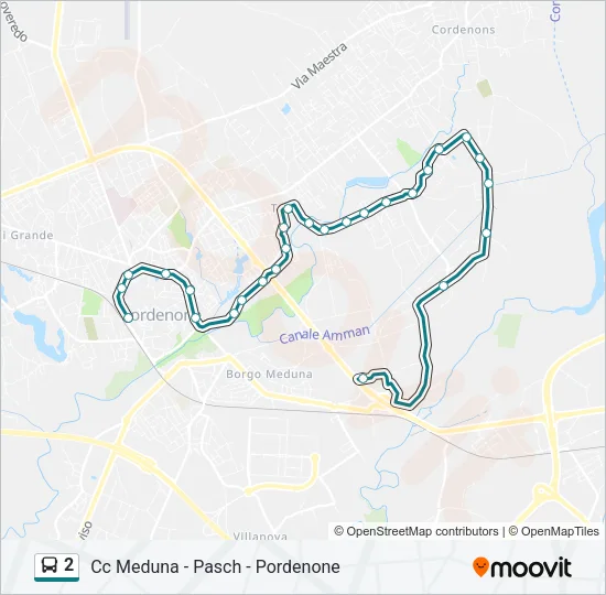 2 Bus Line Map