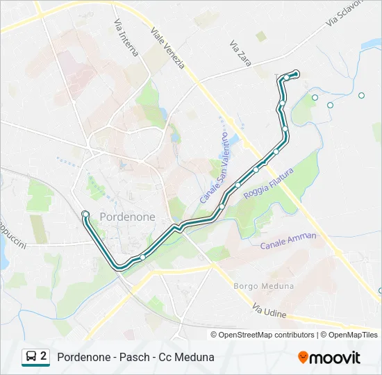2 Bus Line Map