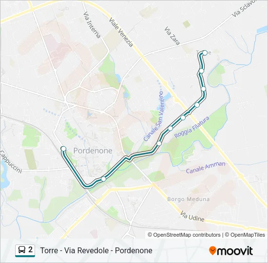 2 Bus Line Map