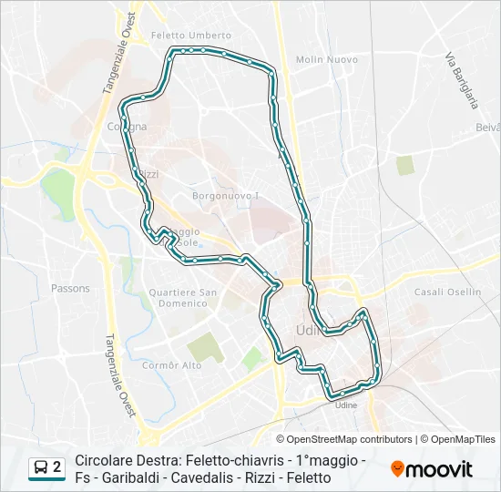 2 Bus Line Map