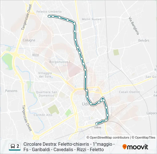 2 Bus Line Map