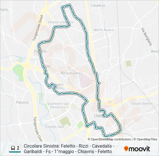 2 Bus Line Map