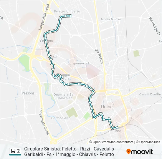2 Bus Line Map