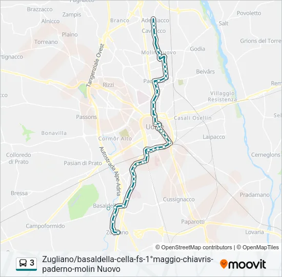 3 Bus Line Map
