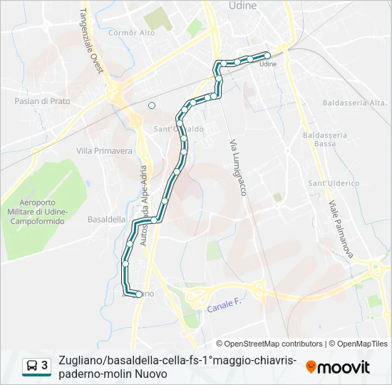 3 Bus Line Map