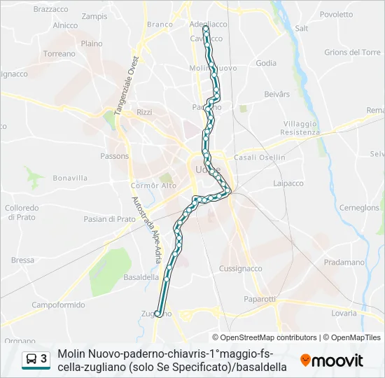 3 Bus Line Map