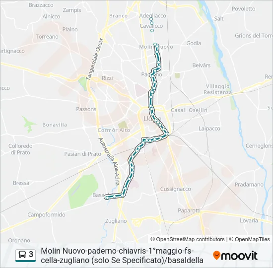 3 Bus Line Map