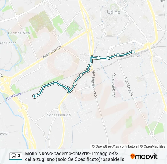 3 Bus Line Map